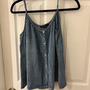 Velvet Heart denim women’s tank top. Size M